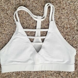 Strappy White Sports Bra